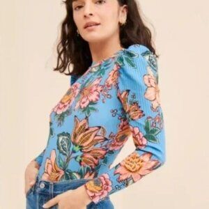 FARM Rio puff sleeve bodysuit, XL - Great Used Condition